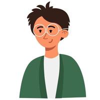 portrait masculin. profil des personnes. parfait pour les médias sociaux et les présentations professionnelles, l'interface utilisateur, l'UX, la conception graphique et Web, les applications et les interfaces. illustration vectorielle vecteur