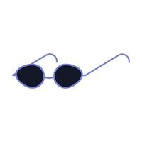 lunettes de soleil violettes isolées sur fond blanc. illustration d'icône vectorielle dans un style plat. vecteur