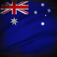 vecteur de fond abstrait drapeau australie avec style de trait grunge. illustration vectorielle du jour de l'indépendance de l'australie.