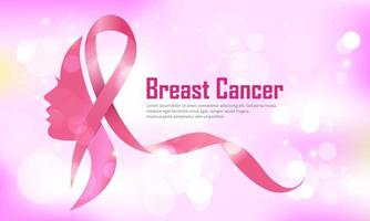 bannière de conception de la journée du cancer du sein de célébration. modèle de bannière brillant pour la journée internationale du cancer du sein. vecteur