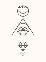 géométrie sacrée tatouage mystique art vectoriel