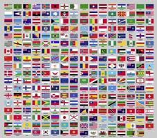 tous les drapeaux nationaux du monde. vecteur