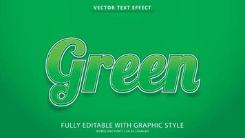 effet de texte vert modifiable avec style graphique vecteur