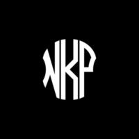 conception créative abstraite du logo de la lettre nkp. conception unique nkp vecteur