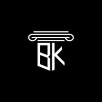 création de logo de lettre bk avec graphique vectoriel