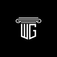 wg lettre logo design créatif avec graphique vectoriel