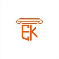 création de logo de lettre ek avec graphique vectoriel