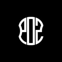 conception créative abstraite du logo de la lettre pdz. conception unique pdz vecteur