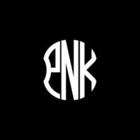 logo de lettre pnk conception créative abstraite. conception unique rose vecteur