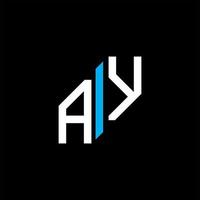conception créative de logo de lettre ay avec graphique vectoriel
