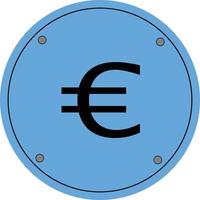 vecteur de la monnaie euro européenne. bon pour les signes ou symboles de la finance numérique