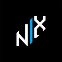 conception créative de logo de lettre nx avec graphique vectoriel