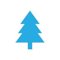 eps10 vecteur bleu pin icône solide isolé sur fond blanc. symbole rempli d'arbres dans un style moderne et plat simple pour la conception, l'interface utilisateur, le logo, le pictogramme et l'application mobile de votre site Web