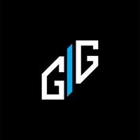 création de logo de lettre gg avec graphique vectoriel