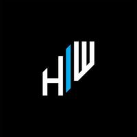 hw lettre logo design créatif avec graphique vectoriel