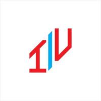 création de logo de lettre ui avec graphique vectoriel