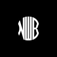 conception créative abstraite du logo de la lettre nwb. conception unique de nwb vecteur