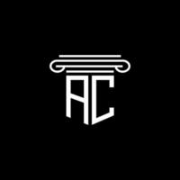conception créative de logo de lettre ac avec graphique vectoriel