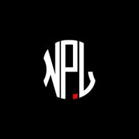 conception créative abstraite du logo de la lettre npl. conception unique npl vecteur