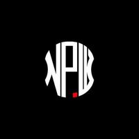 conception créative abstraite du logo de la lettre npw. conception unique npw vecteur
