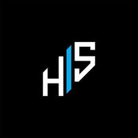 conception créative de logo de lettre hs avec graphique vectoriel