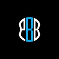 conception créative abstraite du logo de la lettre pbb. conception unique pbb vecteur