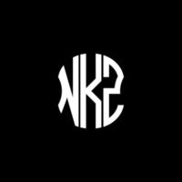 conception créative abstraite du logo de la lettre nkz. conception unique de nkz vecteur