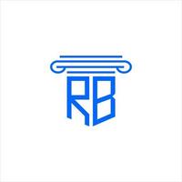 création de logo de lettre rb avec graphique vectoriel