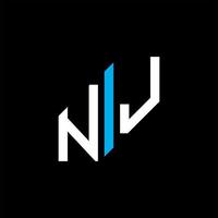création de logo de lettre nj avec graphique vectoriel