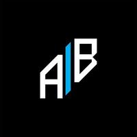 conception créative de logo de lettre ab avec graphique vectoriel