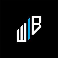 conception créative de logo de lettre wb avec graphique vectoriel