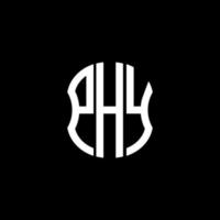 conception créative abstraite du logo de la lettre phy. conception unique vecteur