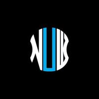 conception créative abstraite du logo de la lettre nuw. nouvelle conception unique vecteur