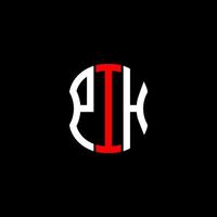 conception créative abstraite du logo de la lettre pih. pih conception unique vecteur