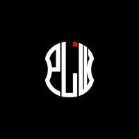 plw lettre logo abstrait création créative. plw conception unique vecteur