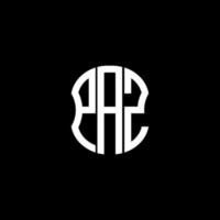 conception créative abstraite du logo de la lettre paz. conception unique paz vecteur