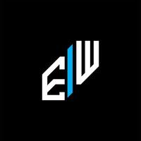 création de logo de lettre ew avec graphique vectoriel