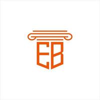 création de logo de lettre eb avec graphique vectoriel