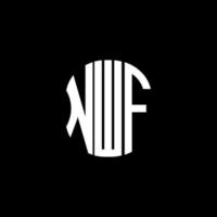 conception créative abstraite du logo de la lettre nwf. conception unique vecteur