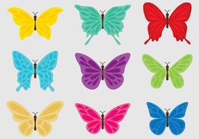 Papillons colorés vecteur