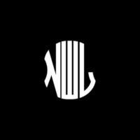 conception créative abstraite du logo de la lettre nwl. conception unique vecteur