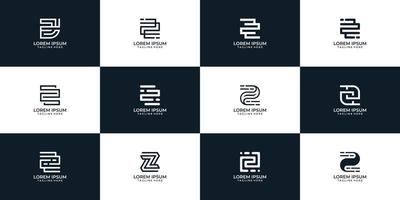 lettre d'inspiration géométrique moderne z logo vector design collection