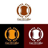 logo géométrique, café, design simple, unique et moderne vecteur