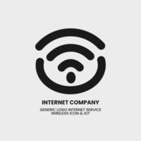 société de technologie de logos de services internet. démarrage icône tech sans fil eps 10 vecteur