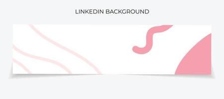 bannière de linkedin abstraite dessinée à la main, vecteur de modèle de linkedin