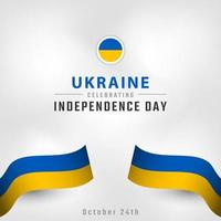 joyeux jour de l'indépendance de l'ukraine 24 août illustration de conception vectorielle de célébration. modèle d'affiche, de bannière, de publicité, de carte de voeux ou d'élément de conception d'impression vecteur