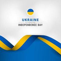 joyeux jour de l'indépendance de l'ukraine 24 août illustration de conception vectorielle de célébration. modèle d'affiche, de bannière, de publicité, de carte de voeux ou d'élément de conception d'impression vecteur