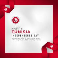 joyeux jour de l'indépendance de la tunisie 20 mars illustration de conception vectorielle de célébration. modèle d'affiche, de bannière, de publicité, de carte de voeux ou d'élément de conception d'impression vecteur