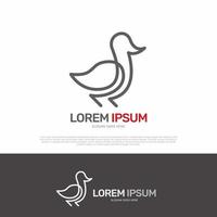 création d'icône logo animal canard vecteur