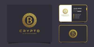 logo crypto avec vecteur premium de concept créatif moderne